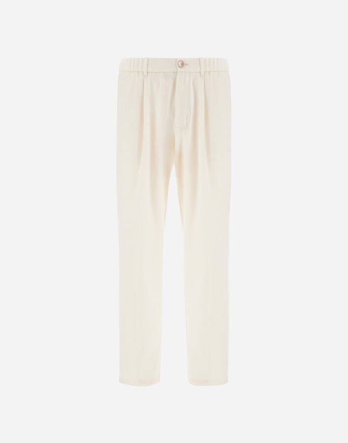 Herno RESORT TROUSERS IN WOOL-BLEND MELANGE FLANNEL  PT00047UR129341200
