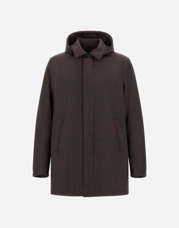 Herno FLANNEL COAT WITH WATERPROOF MEMBRANE  PI001380U334988800