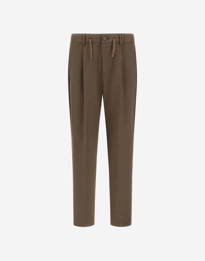 Herno TROUSERS IN COTTON-EFFECT STRETCH FABRIC  PT000236U129057730
