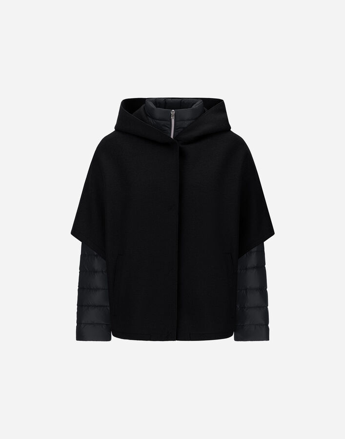 Herno RESORT CAPE IN FELTED WOOL & NYLON ULTRALIGHT  PI00154DR333729300