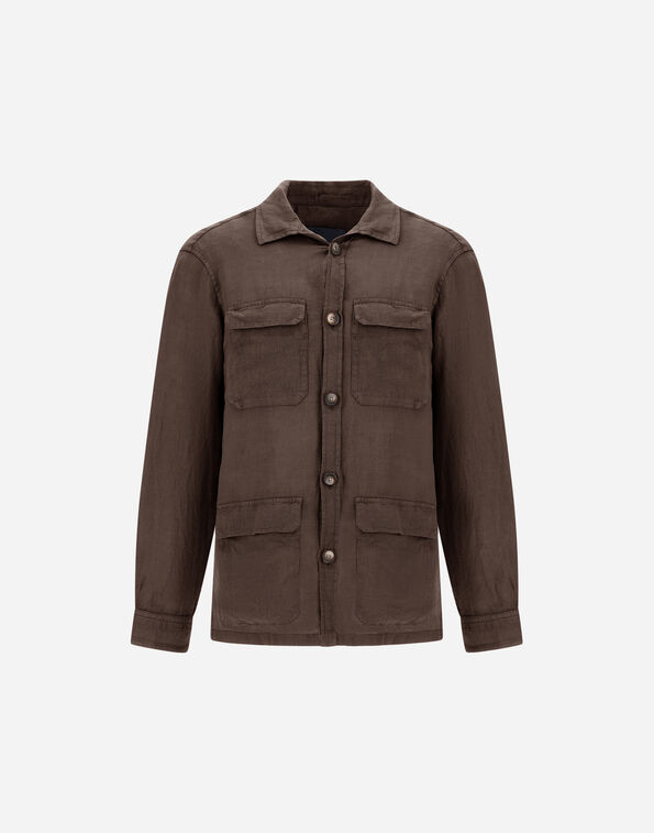 Herno FIELD JACKET IN GARMENT DYED LINEN  FI000152U171598800