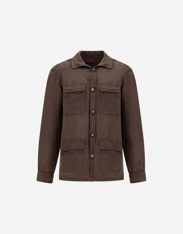 Herno FIELD JACKET IN GARMENT DYED LINEN  FI000152U171598800