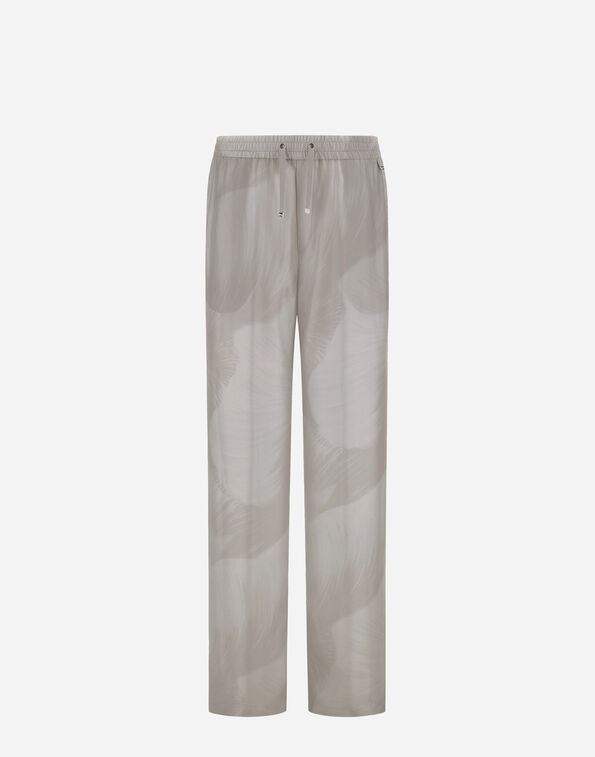 Herno RESORT TROUSERS IN PURE SILK WITH FLORAL PRINT  PT00056DR16019P9404