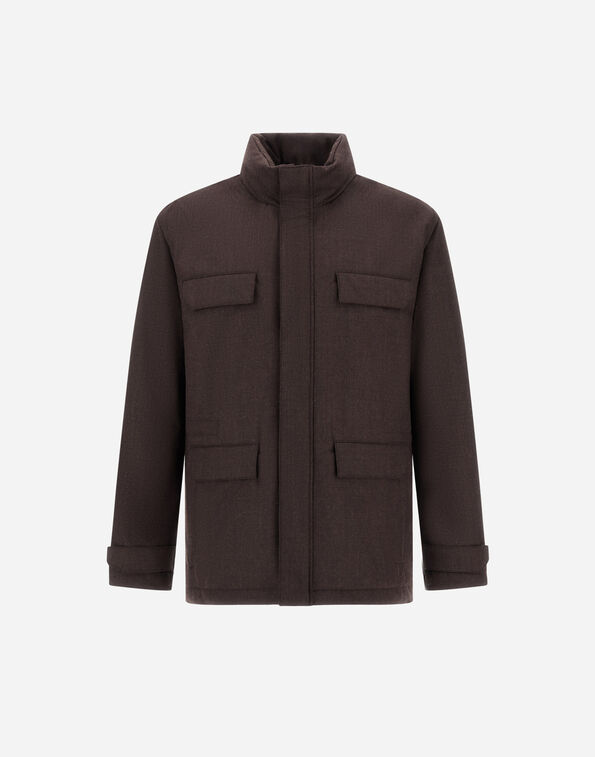 Herno FLANNEL FIELD JACKET WITH WATERPROOF MEMBRANE  FI000164U334988800