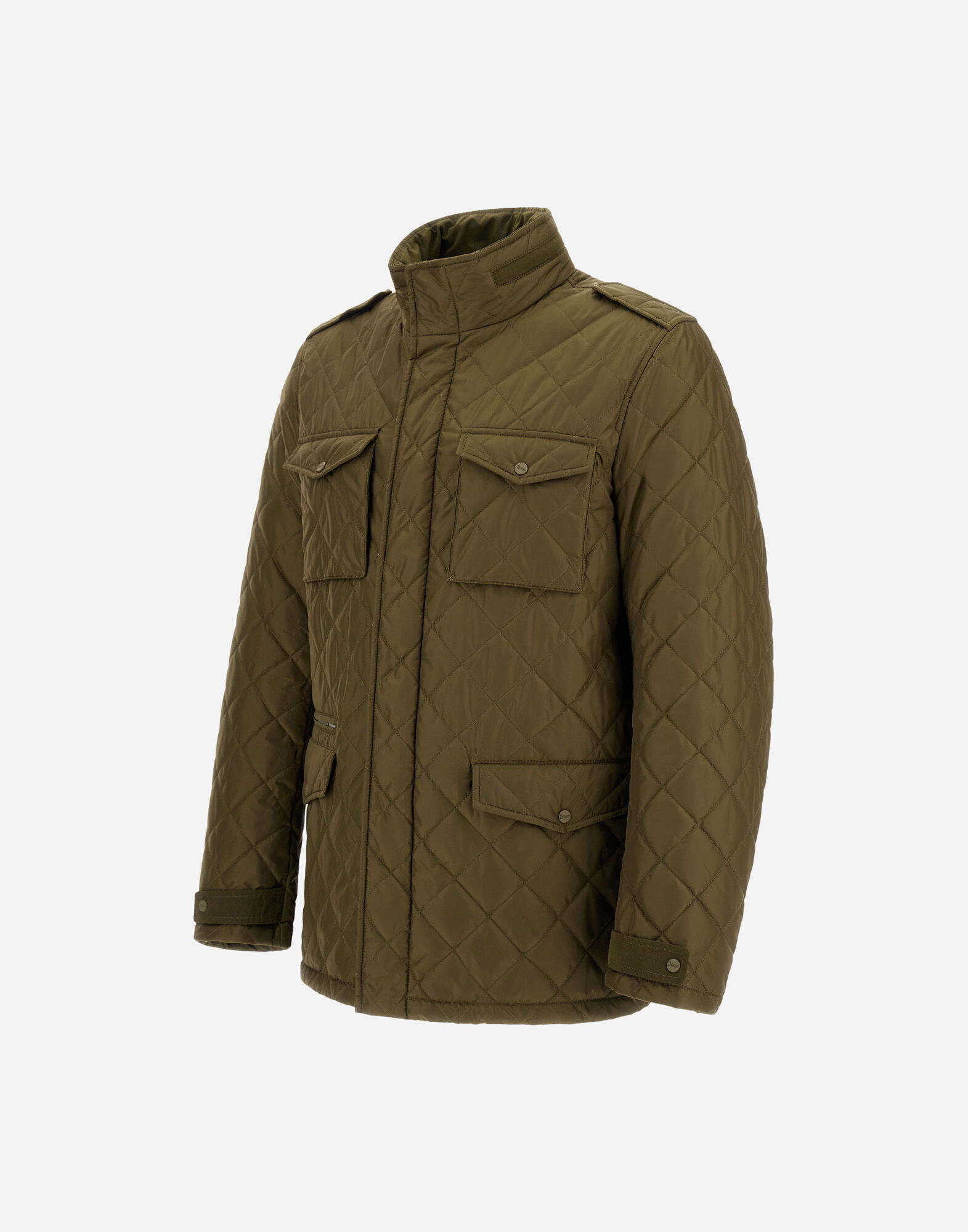 FIELD JACKET IN NYLON CHAMONIX AND WAXED TECH COTTON in Military