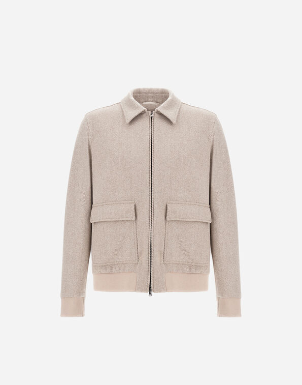 Herno RESORT BOMBER JACKET IN WOOL AND CASHMERE WOVEN FABRIC  GI00117UR335172600