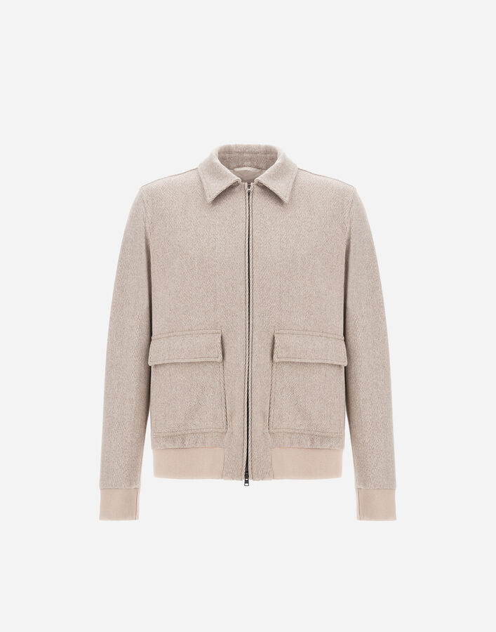 Herno RESORT BOMBER JACKET IN WOOL AND CASHMERE WOVEN FABRIC  GI00117UR335172600