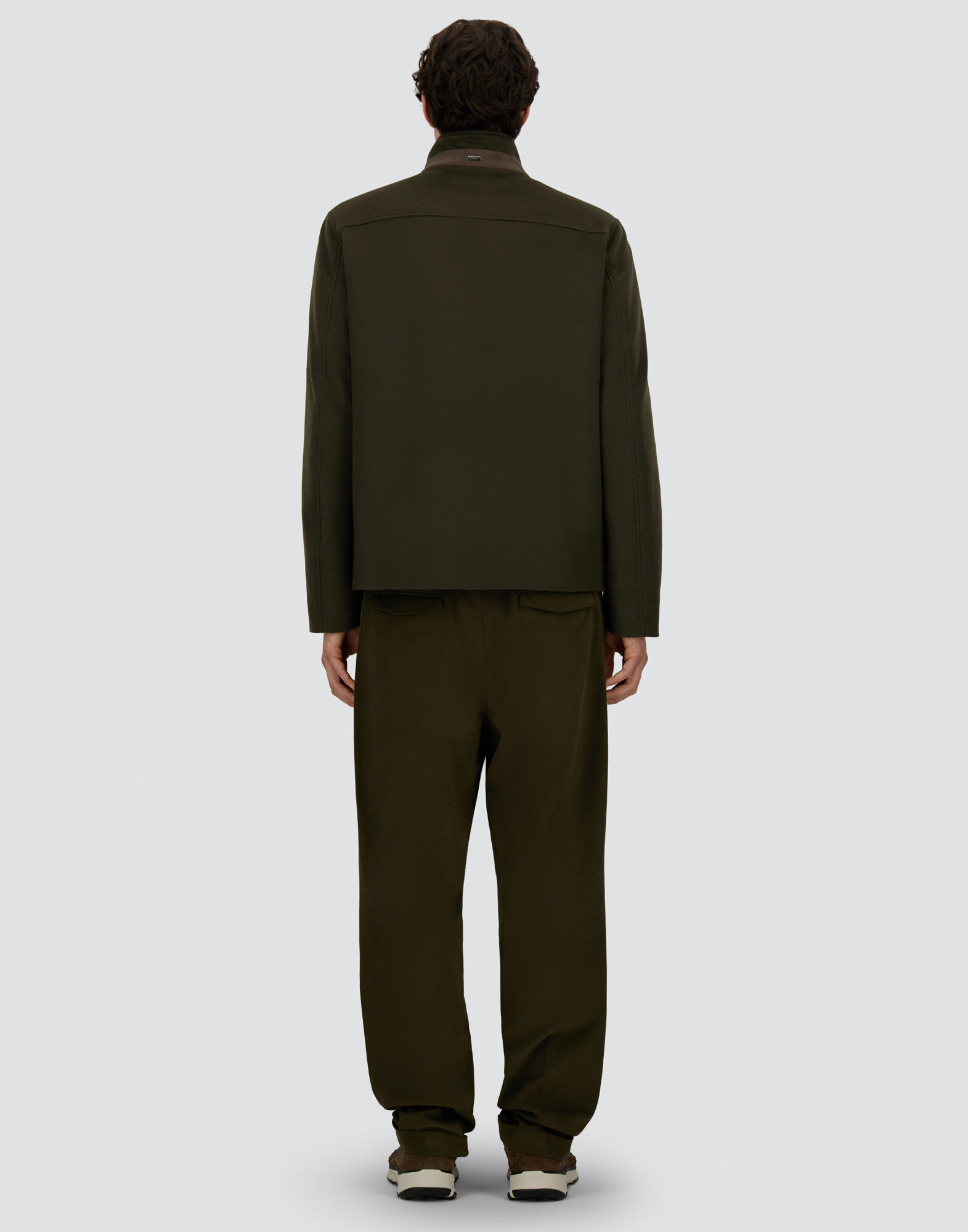 FIELD JACKET IN PURE CASHMERE in Olive Green for Men | Herno®