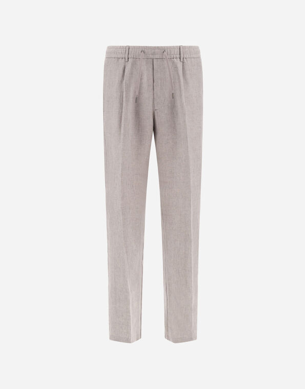 Herno RESORT TROUSERS IN NEW LINEN  PT00042UR17105Z1985
