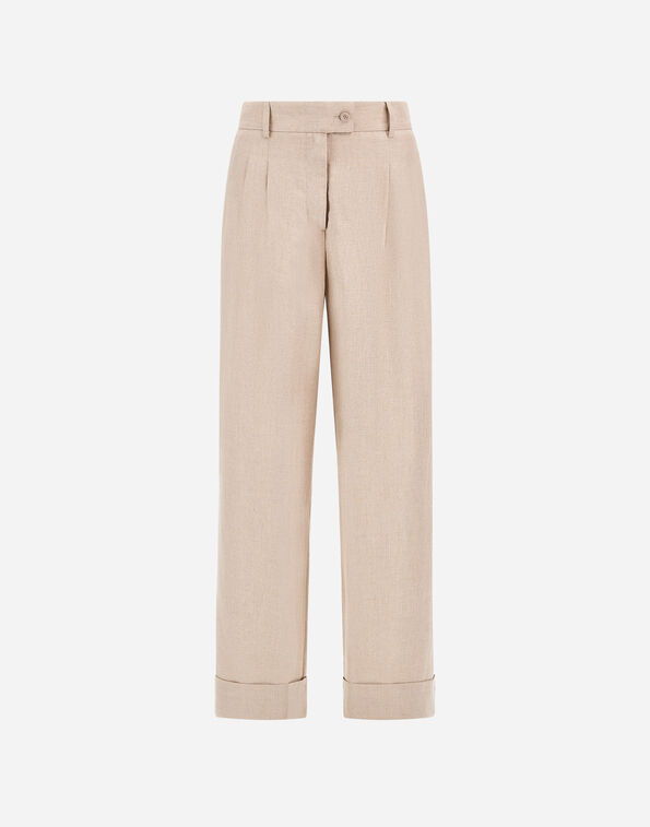 Herno RESORT TROUSERS IN FADE-EFFECT LINEN  PT00067DR17105Z1986