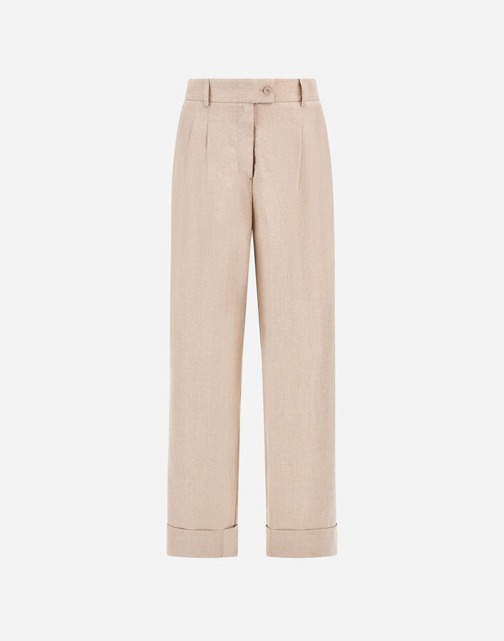 Herno RESORT TROUSERS IN FADE-EFFECT LINEN  PT00067DR17105Z1986