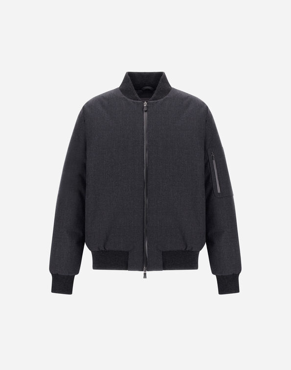 Herno FLANNEL BOMBER JACKET WITH WATERPROOF MEMBRANE  GI000673U334989487