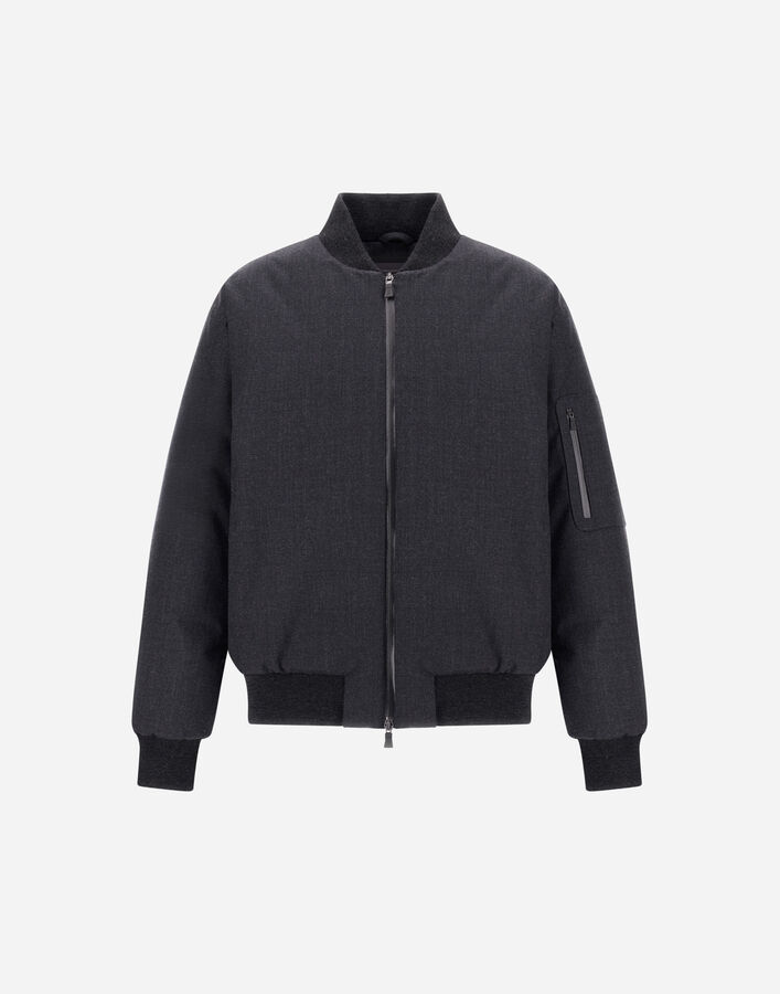Herno FLANNEL BOMBER JACKET WITH WATERPROOF MEMBRANE  GI000673U334989487