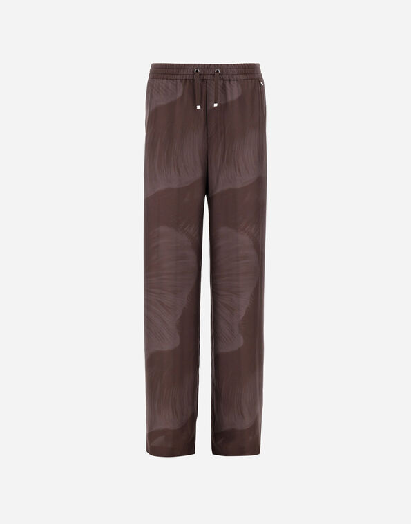 Herno RESORT TROUSERS IN PURE SILK WITH FLORAL PRINT  PT00056DR16019P8810
