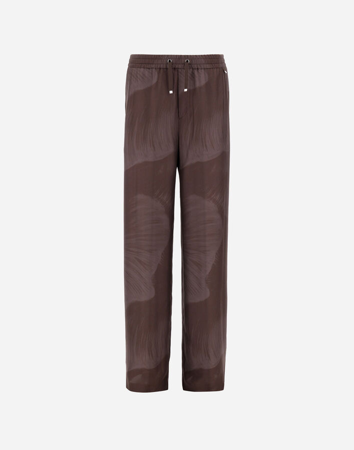 Herno RESORT TROUSERS IN PURE SILK WITH FLORAL PRINT  PT00056DR16019P8810