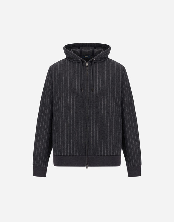 Herno JACQUARD FABRIC SWEATSHIRT WITH PINSTRIPE PATTERN  JC000084U560419487