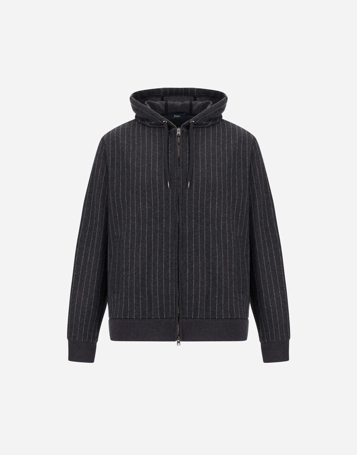 Herno JACQUARD FABRIC SWEATSHIRT WITH PINSTRIPE PATTERN  JC000084U560419487
