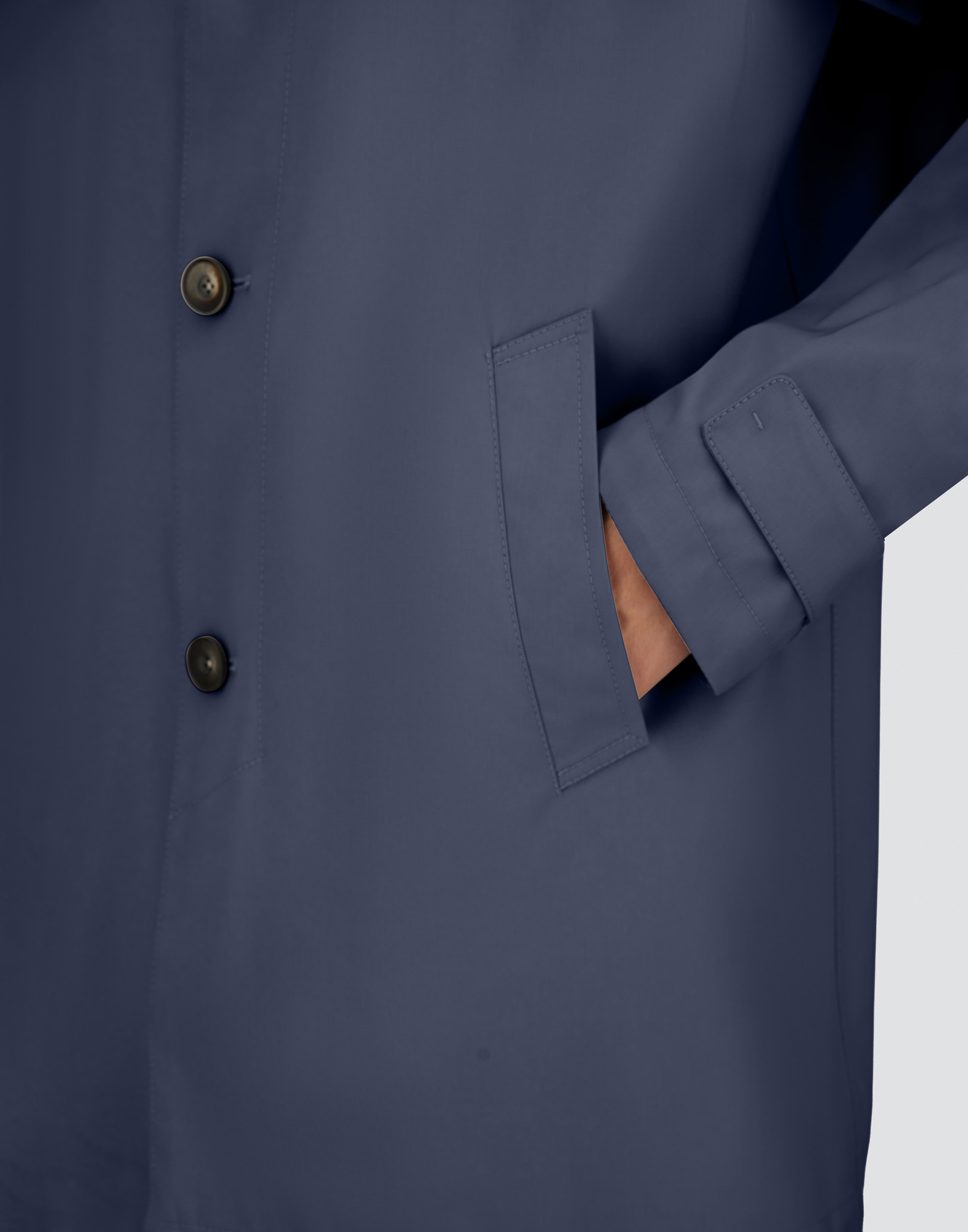 Herno Raincoat In 3 Layers Wool Storm In Multi