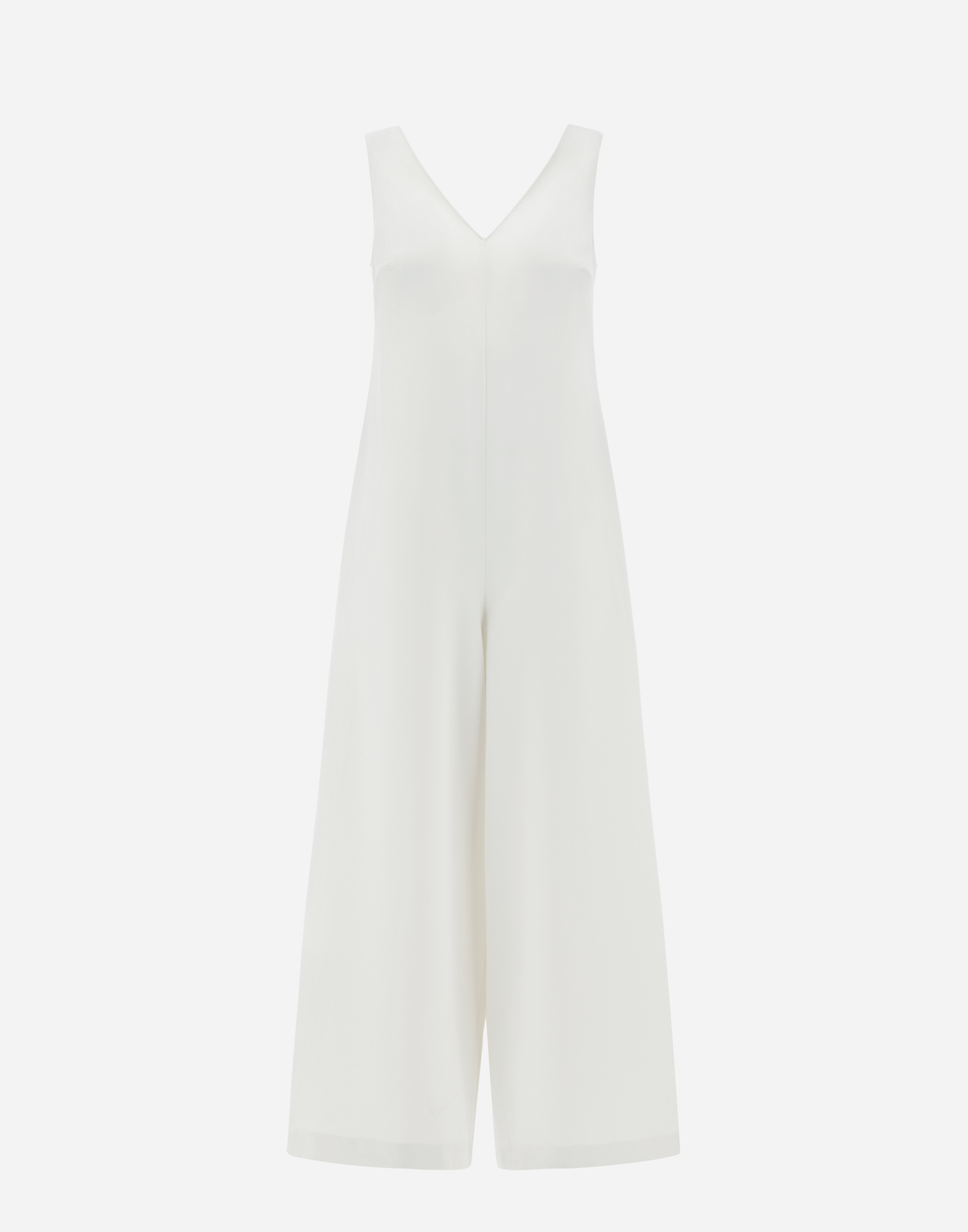 Herno Viscose Effect Jumpsuit In Grey Pearl