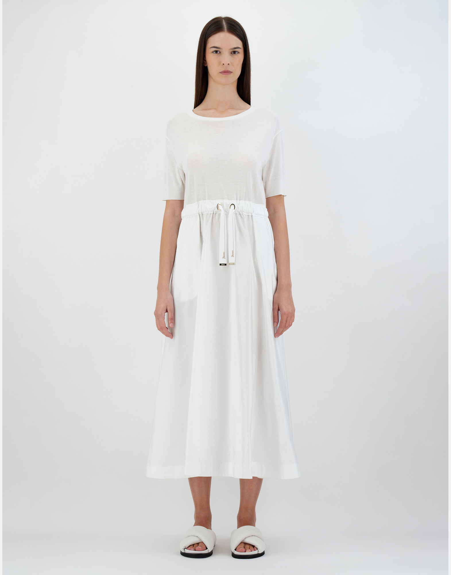 Herno Dresses White In White