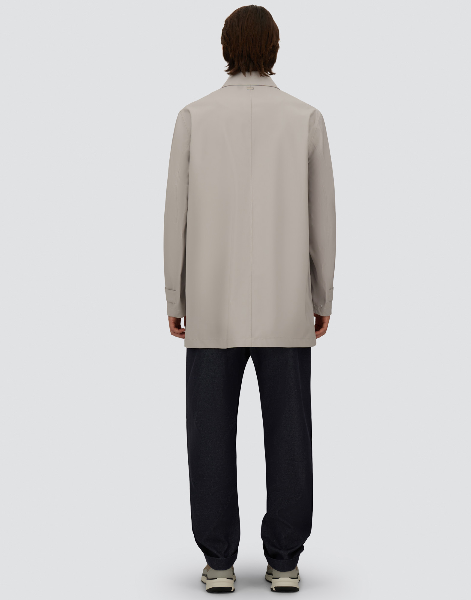 Herno Raincoat In 3 Layers Wool Storm In Multi