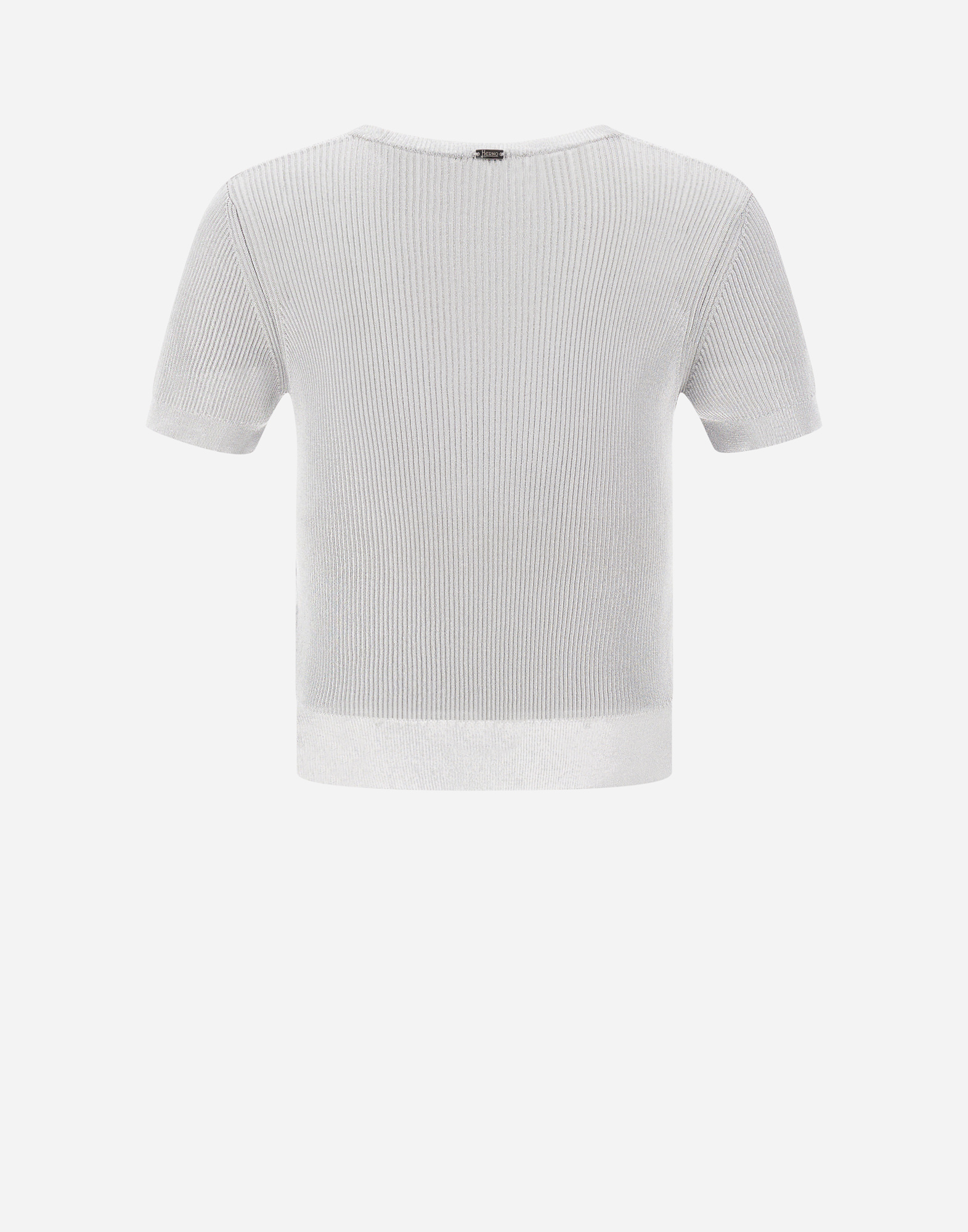 Shop Herno Viscose Lurex Rib セーター In Grey