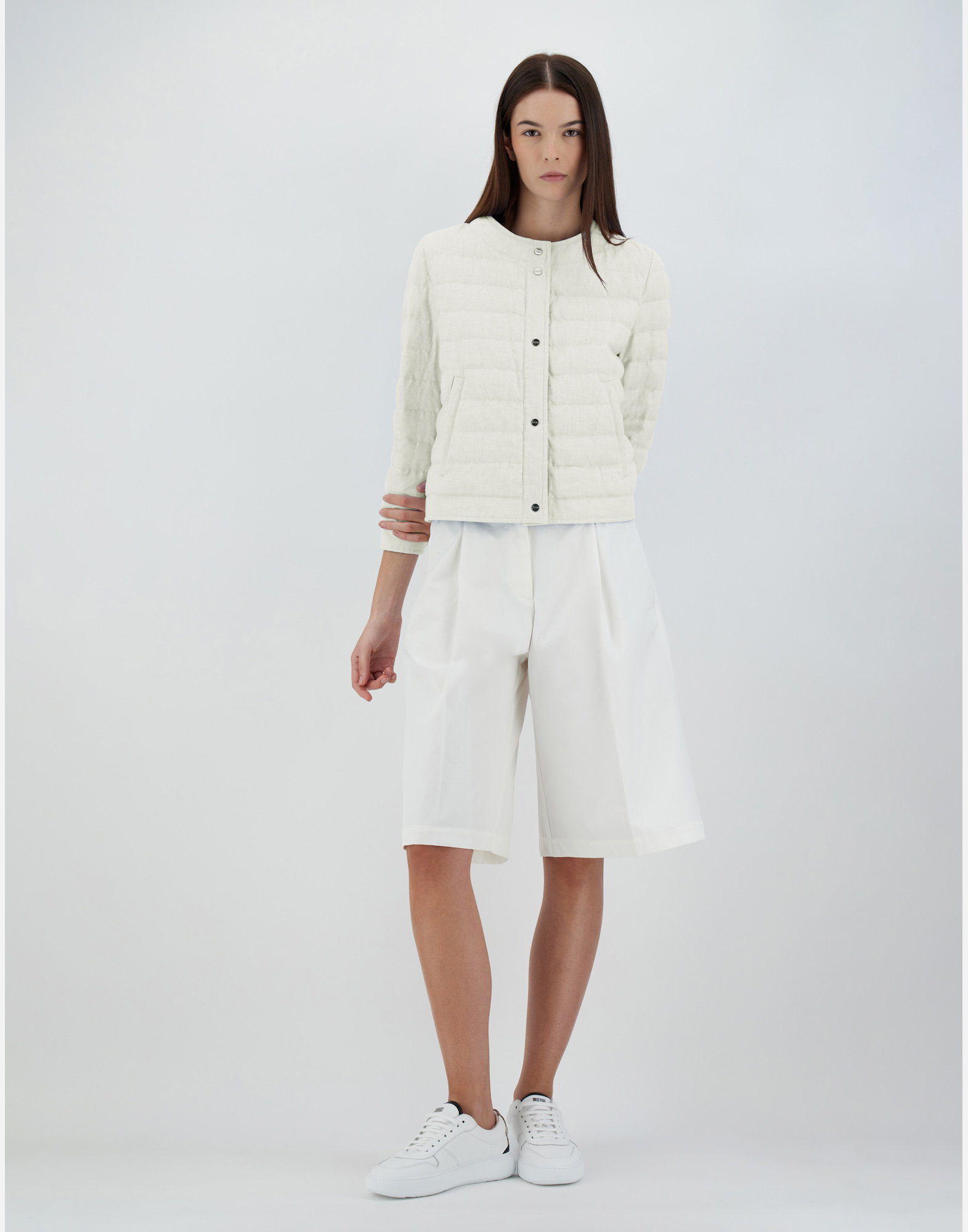 Shop Herno New Linen Jacket In White