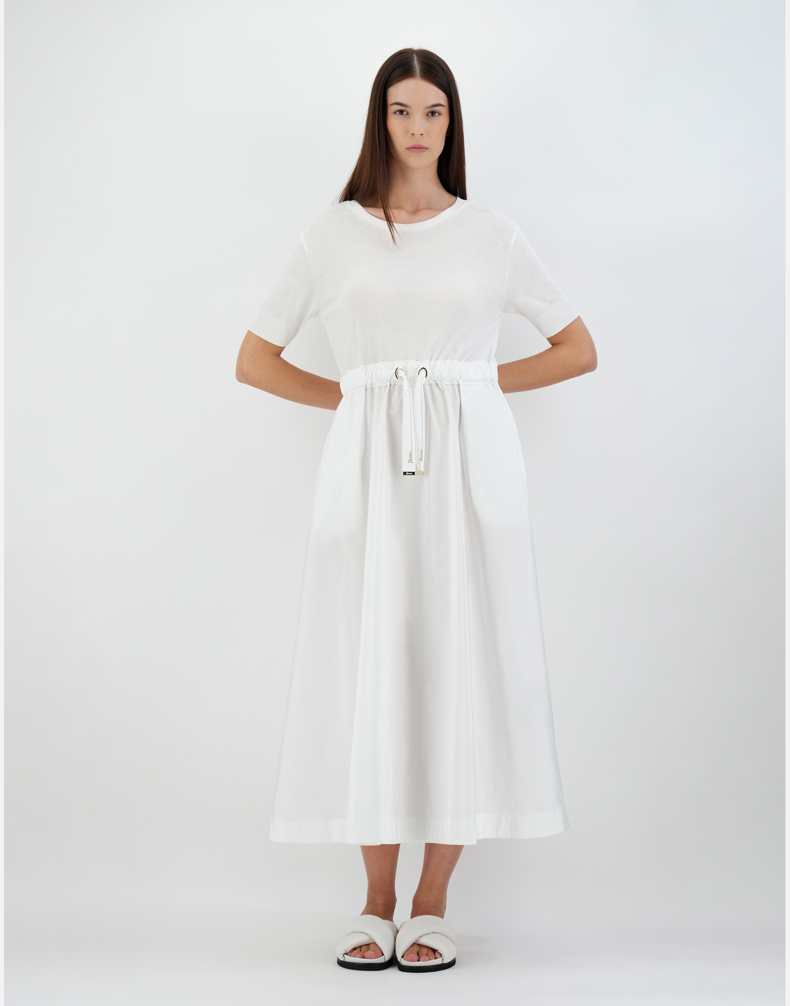 Herno Dresses White In White