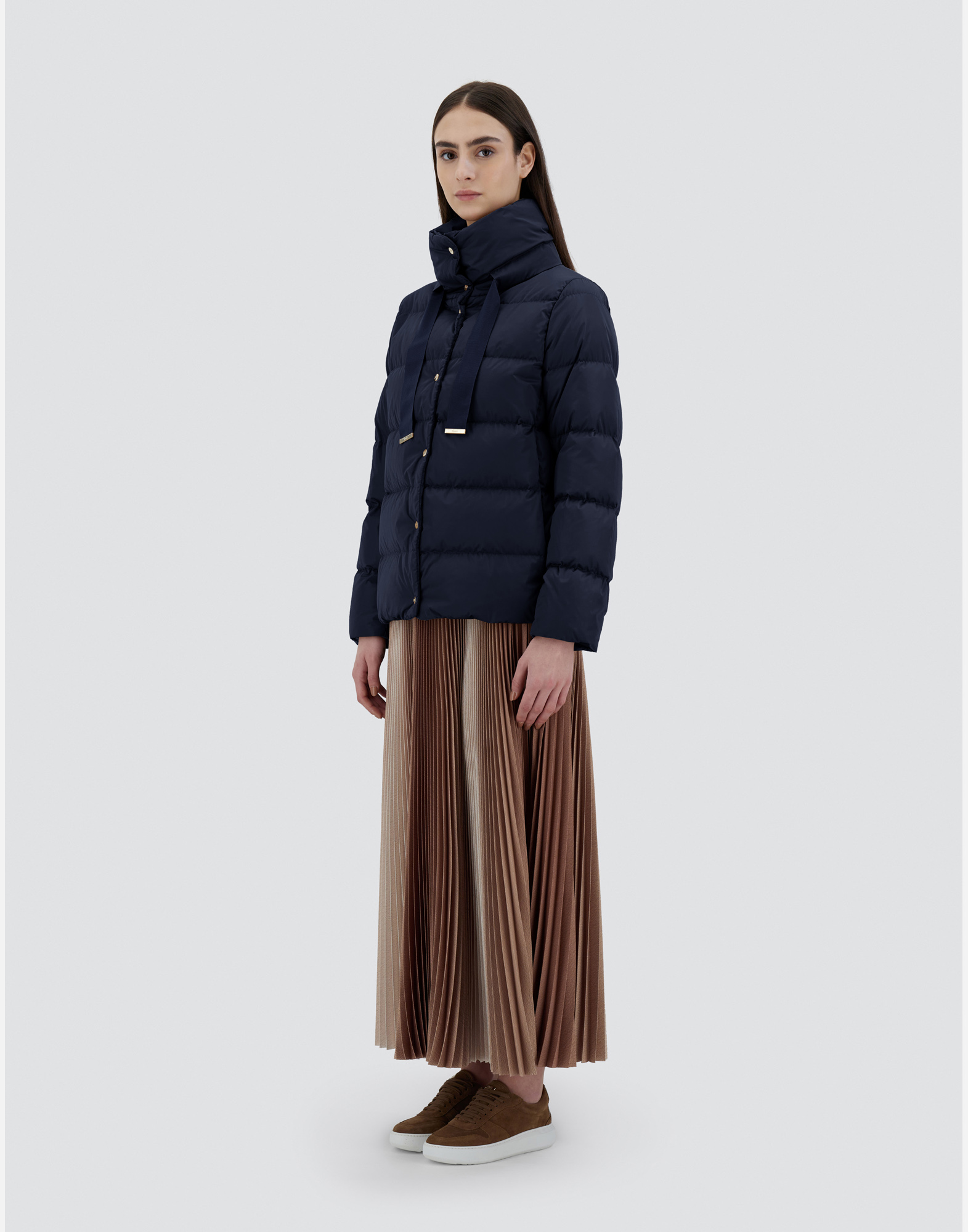 Herno Padded Jacket Featuring Drawstring Elements In New Blue