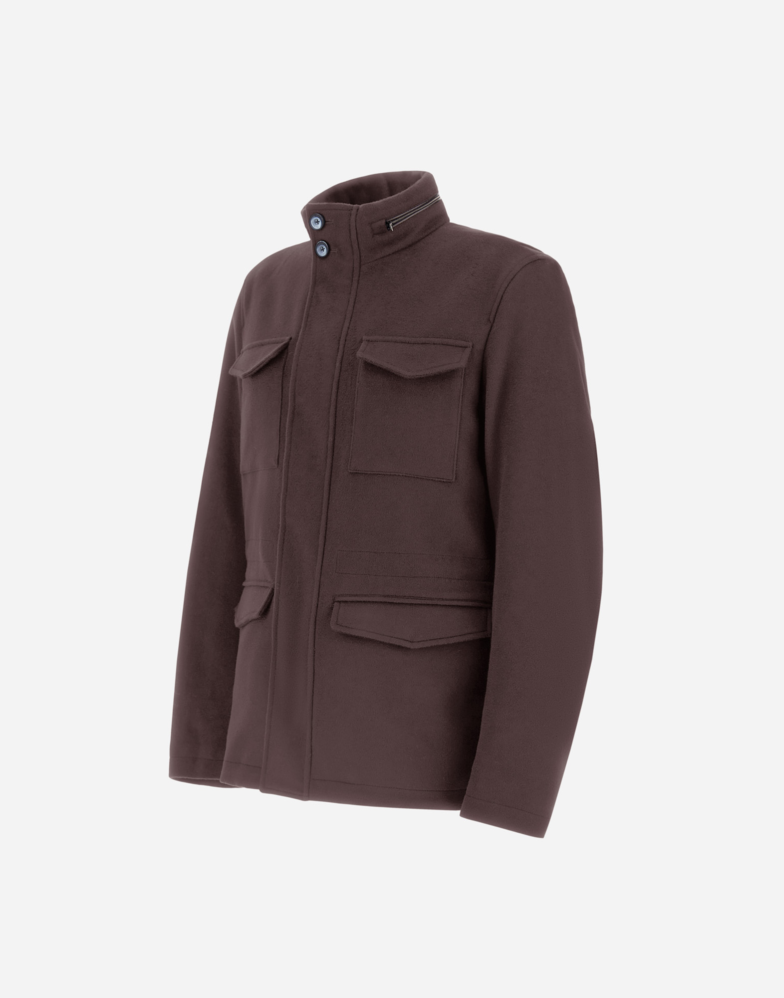 Herno Flap-pocket Jacket In Brown