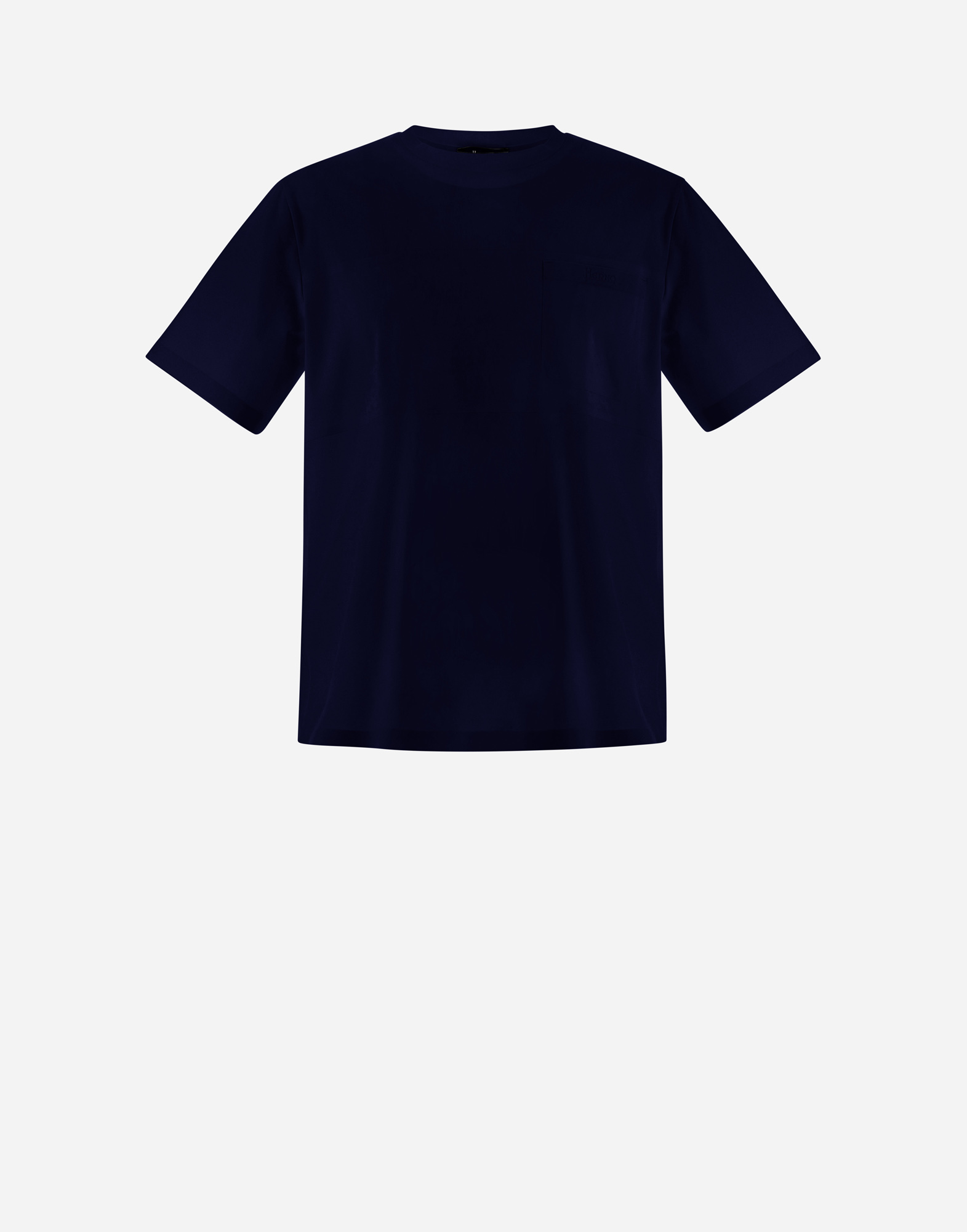 Shop Herno Superfine Cotton Stretch ＆ Light Scuba Tシャツ In Navy Blue