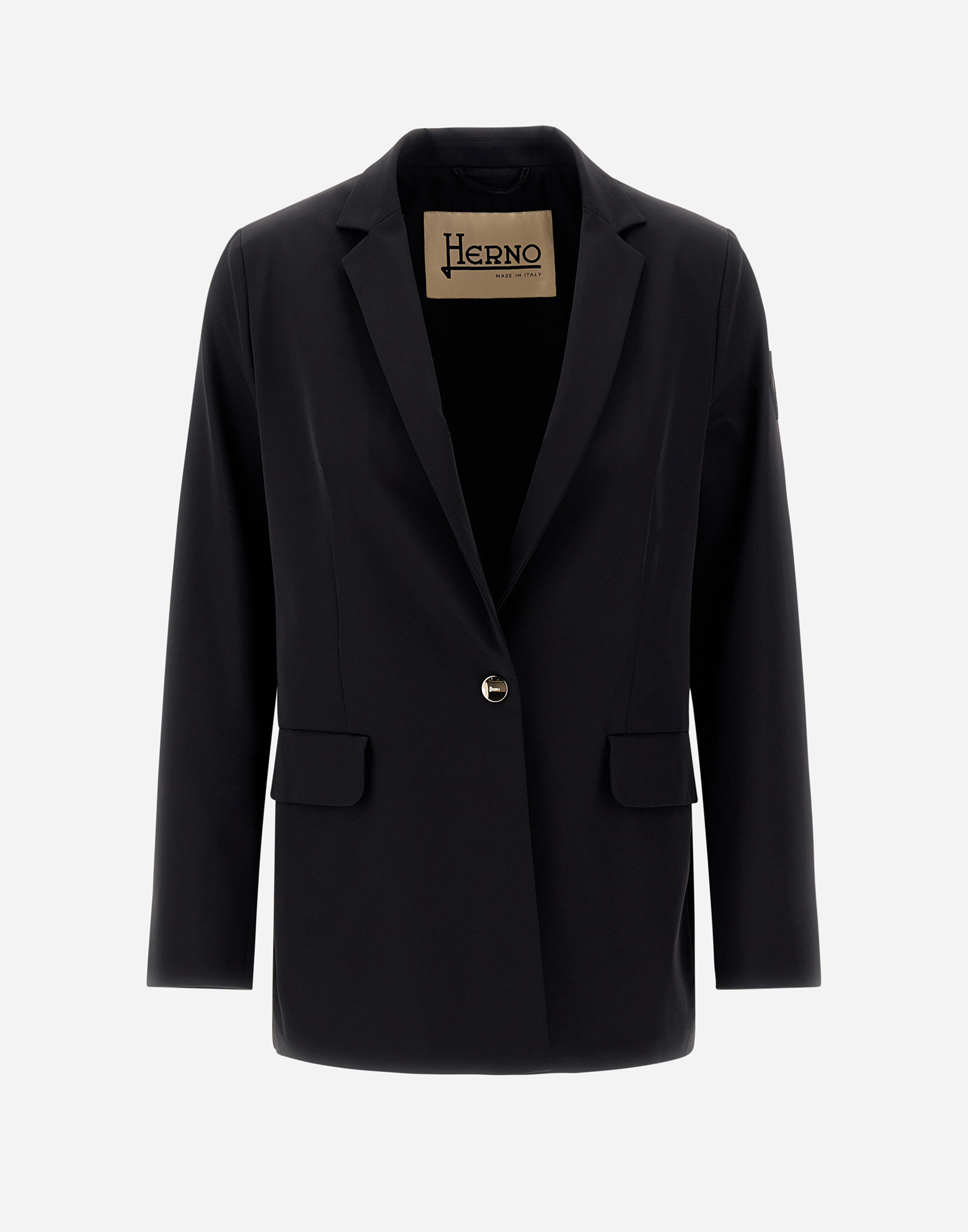 Herno Women's Easy Suit Stretch Blazer In Black
