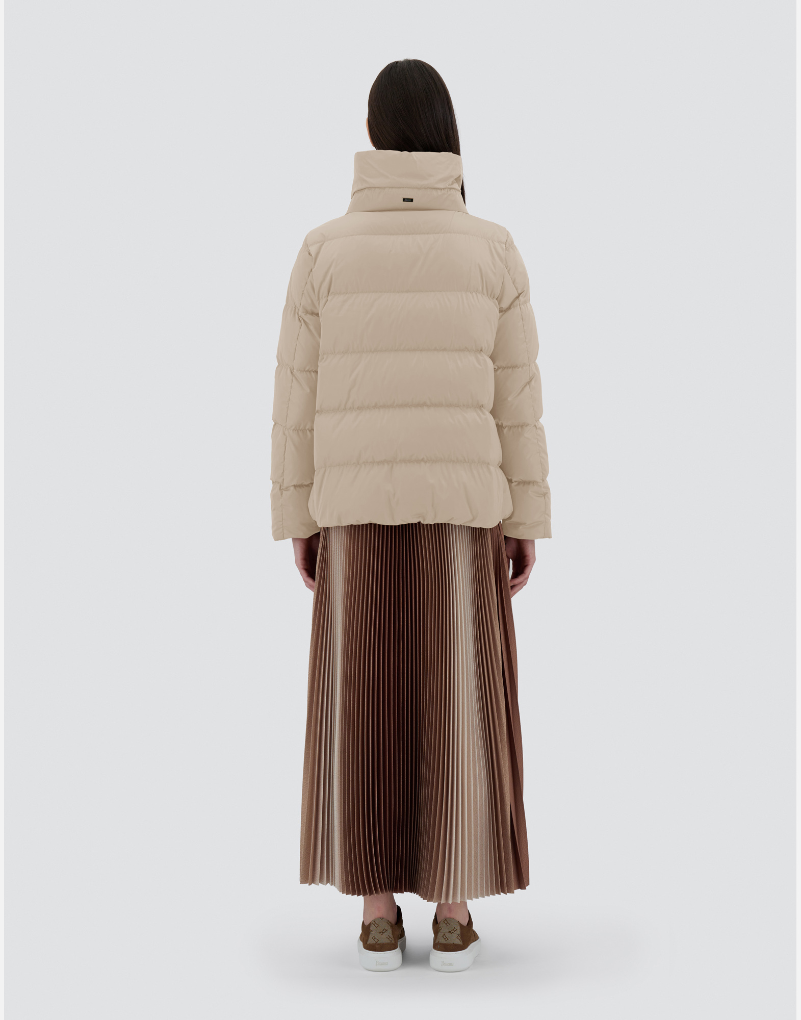 Herno Down Jacket Cape In Chantilly