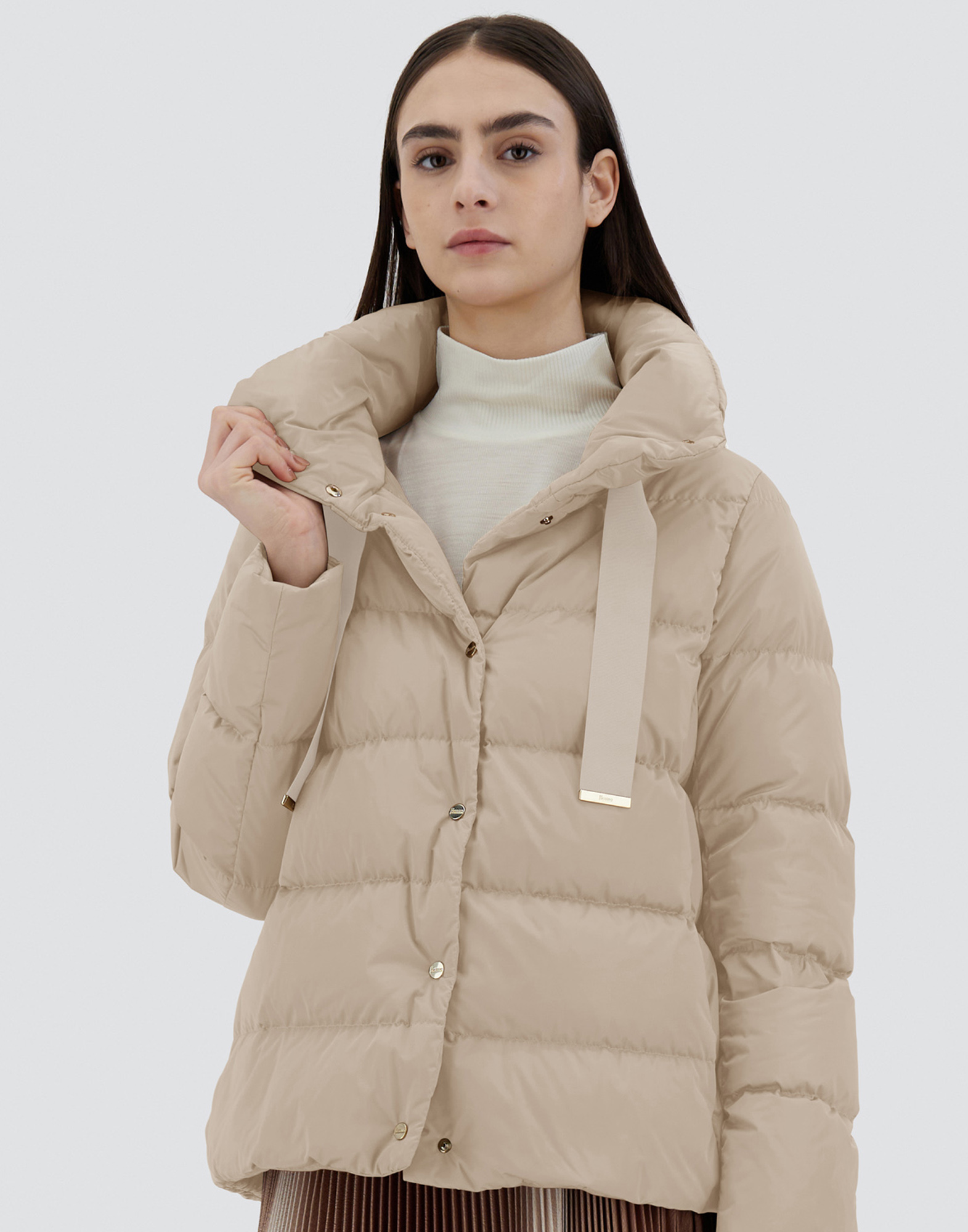 Herno Down Jacket Cape In Chantilly