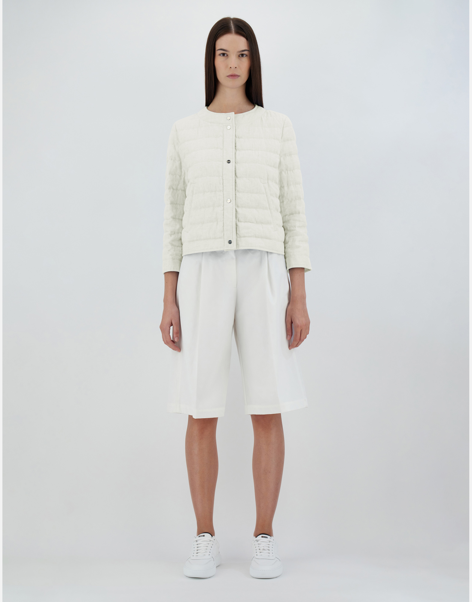 Shop Herno New Linen Jacket In White