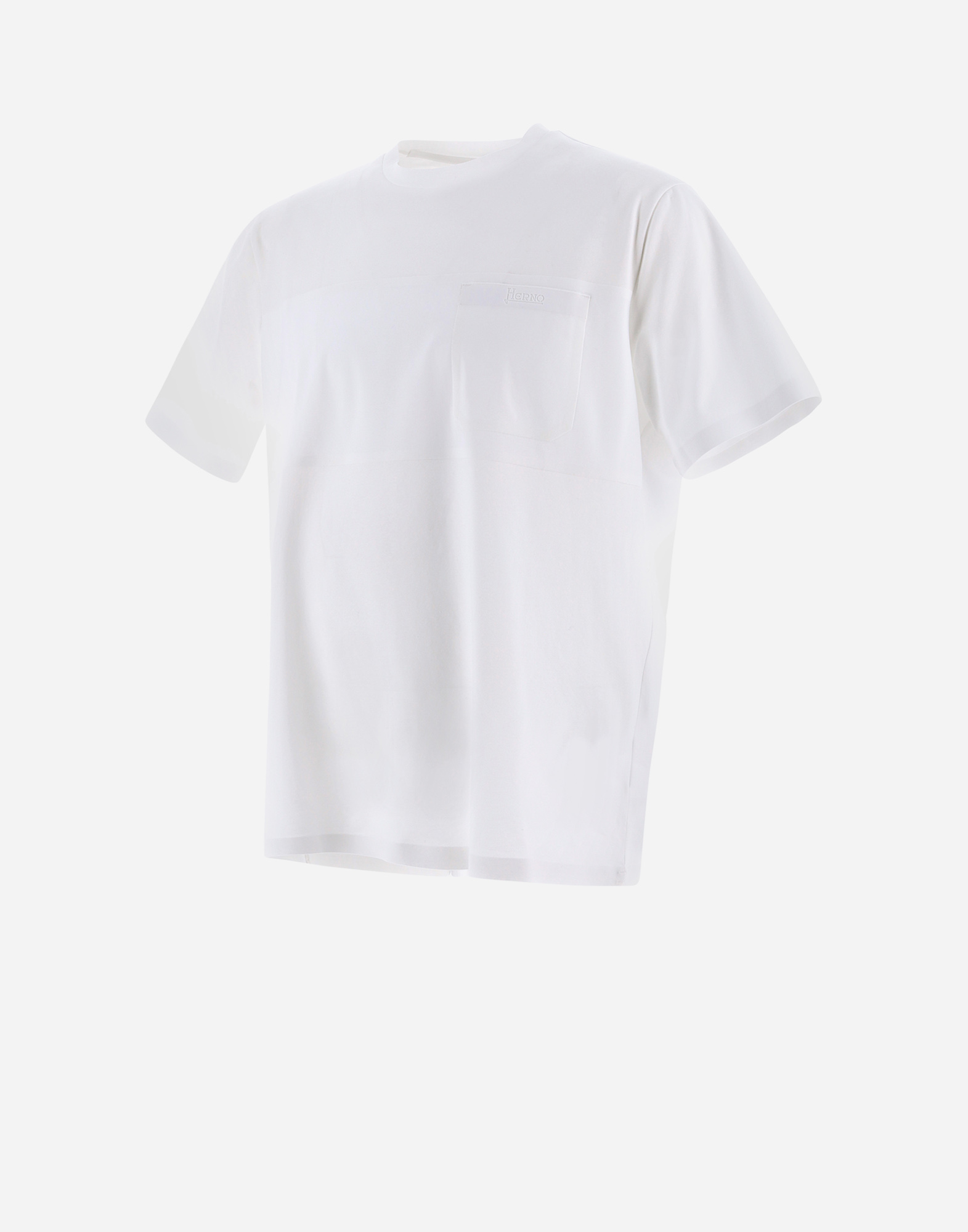 Shop Herno Superfine Cotton Stretch ＆ Light Scuba Tシャツ In White