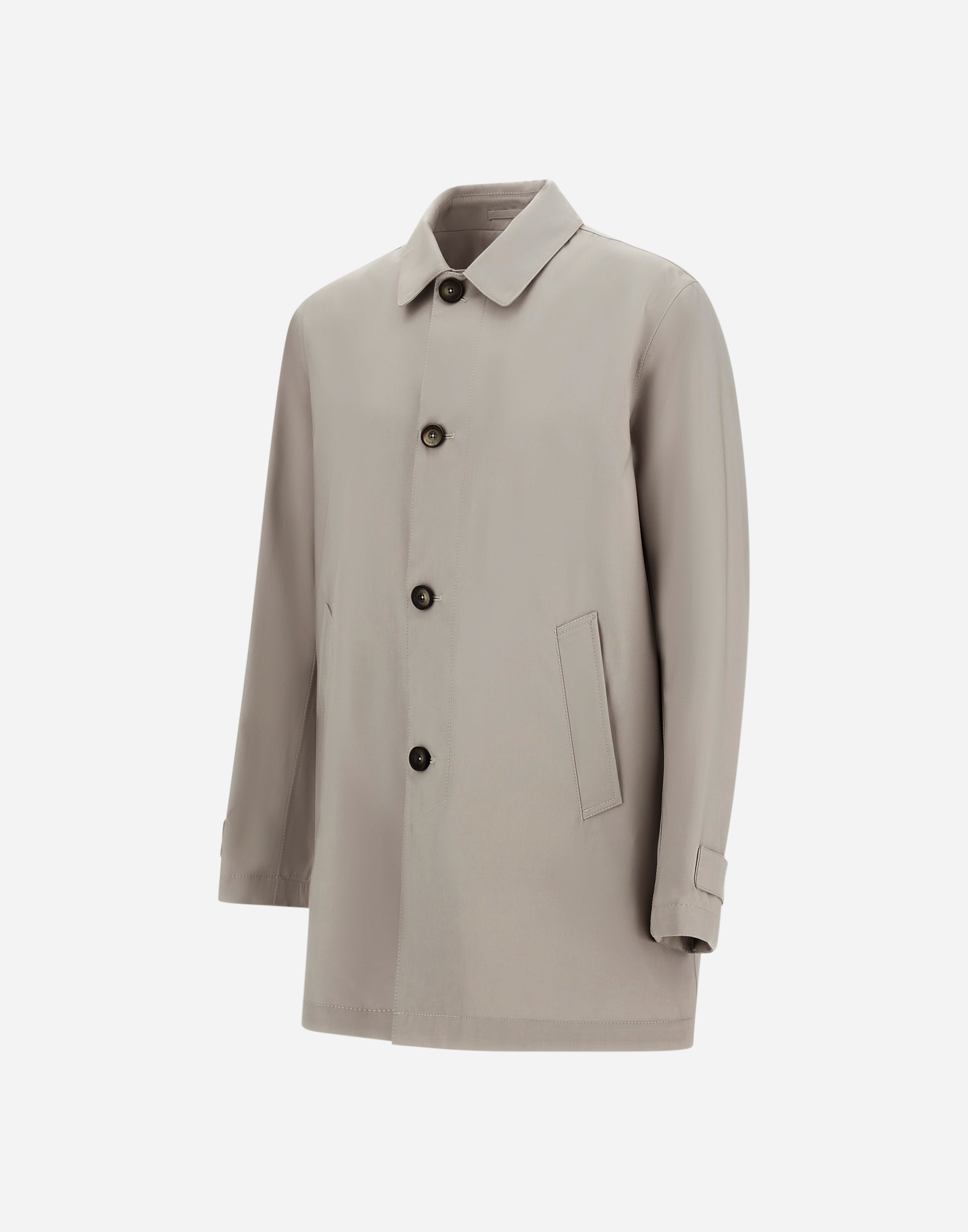 Herno Raincoat In 3 Layers Wool Storm In Multi