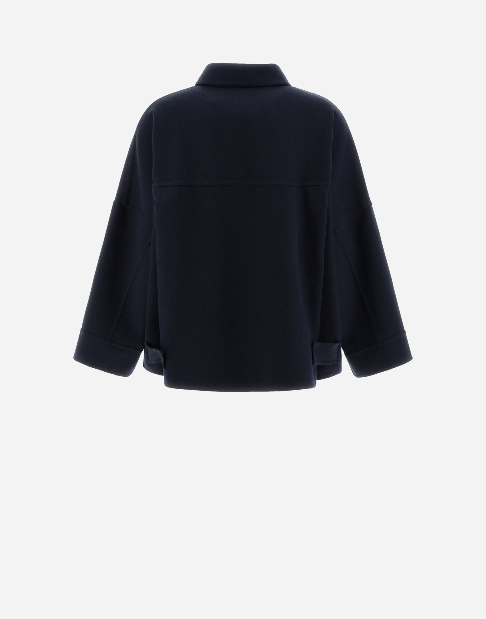 Shop Herno ダブルレイヤーウール ジャケット In Navy Blue