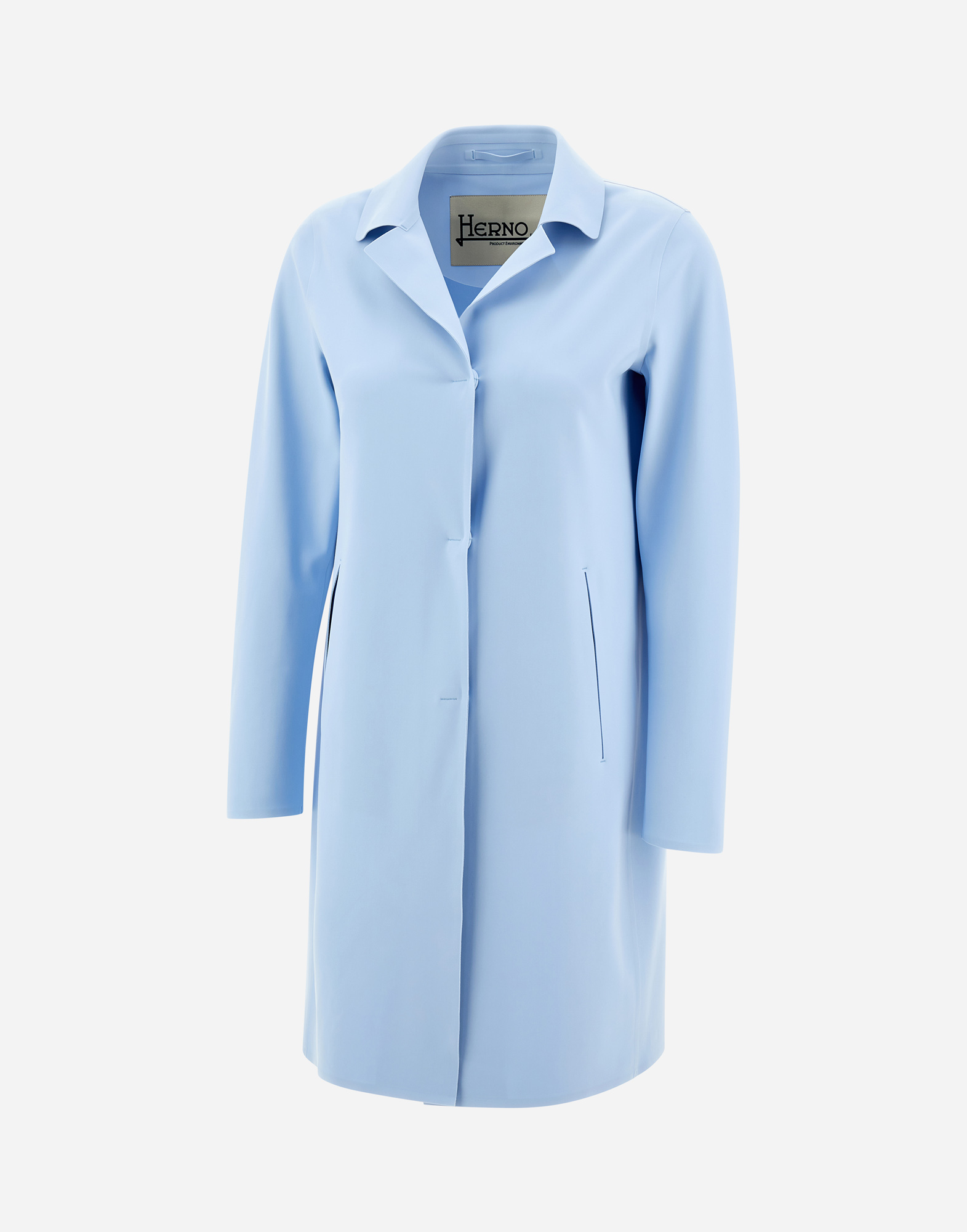 Shop Herno First-act Pef Coat In Light Blue