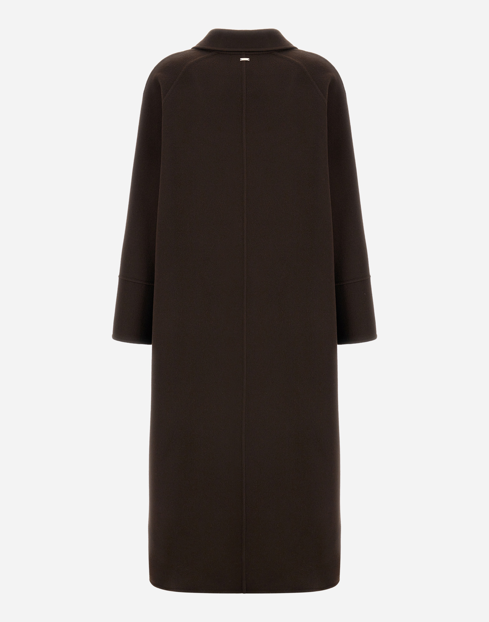 Herno Double-breasted Patch-pocket Coat In Brown