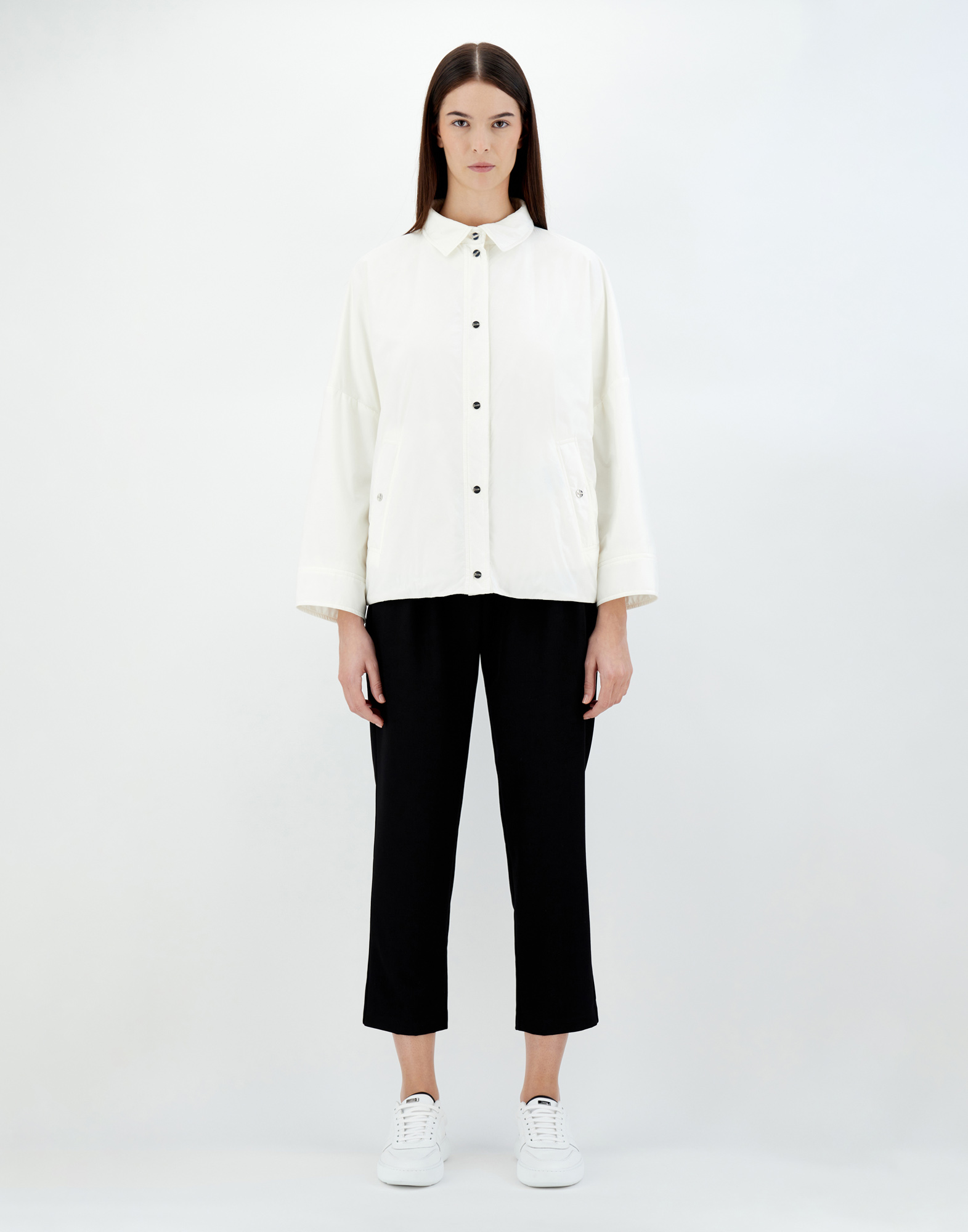Herno Ecoage Oversized Shirt Jacket In White