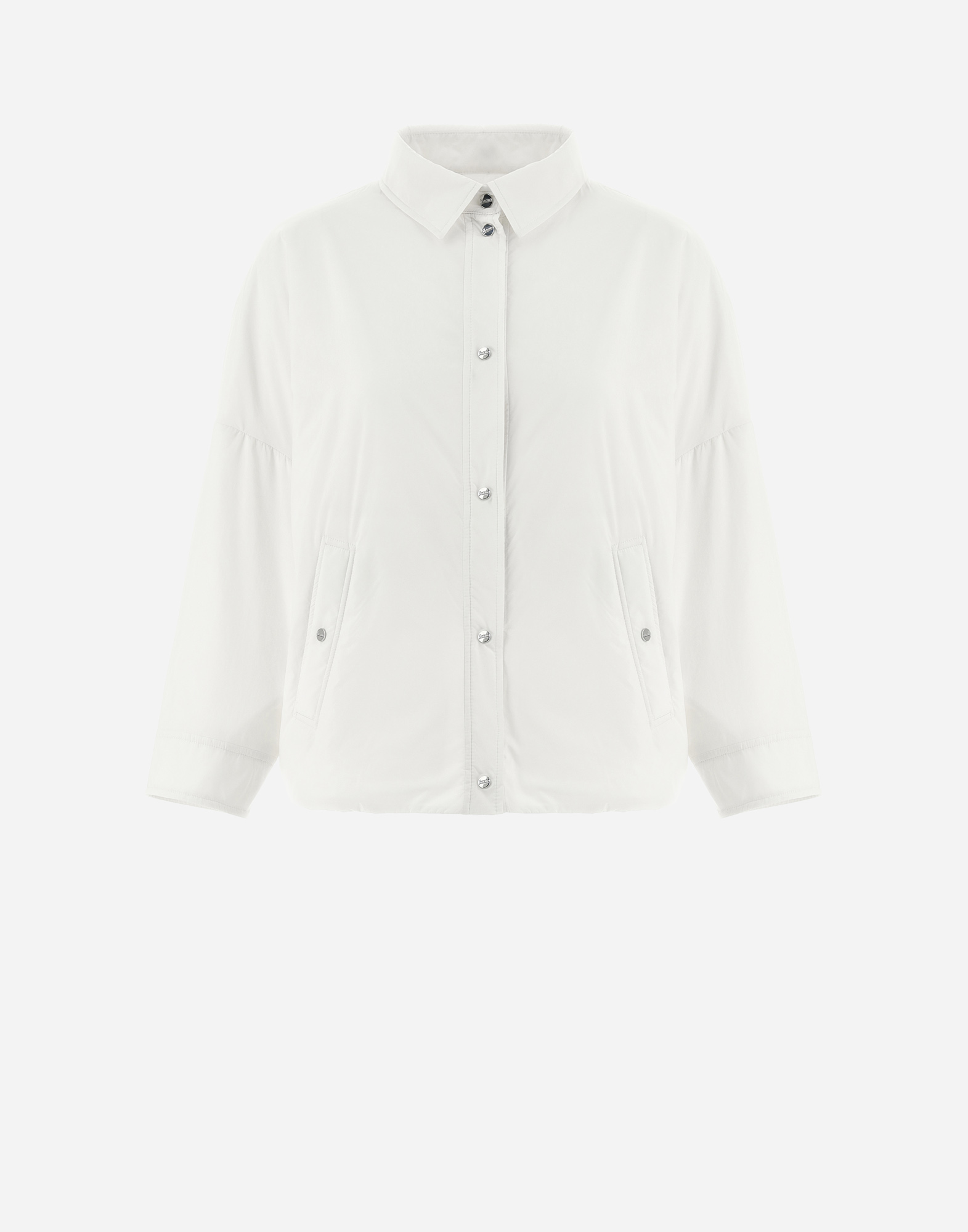 Herno Ecoage Oversized Shirt Jacket In White
